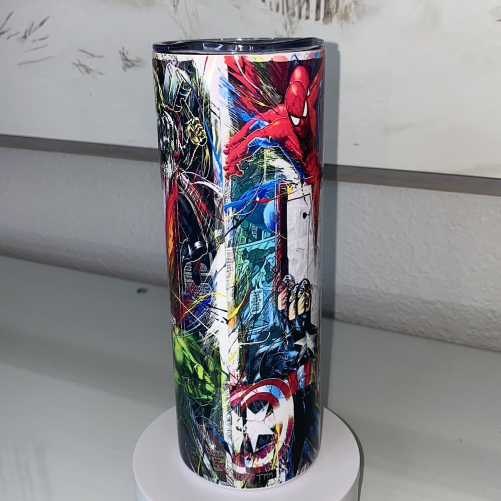 Marvel Super Heroes Comics Style Stainless Steel Tumbler ❤️ LIKE NEW! 💙 - Picture 6 of 14
